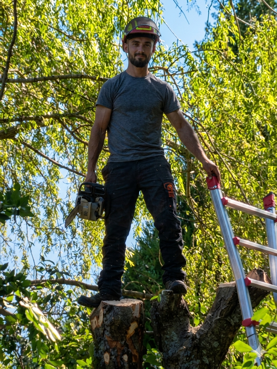 L'équipe artisanale MB Paysage 38 lors d'une création de cour à Vizille